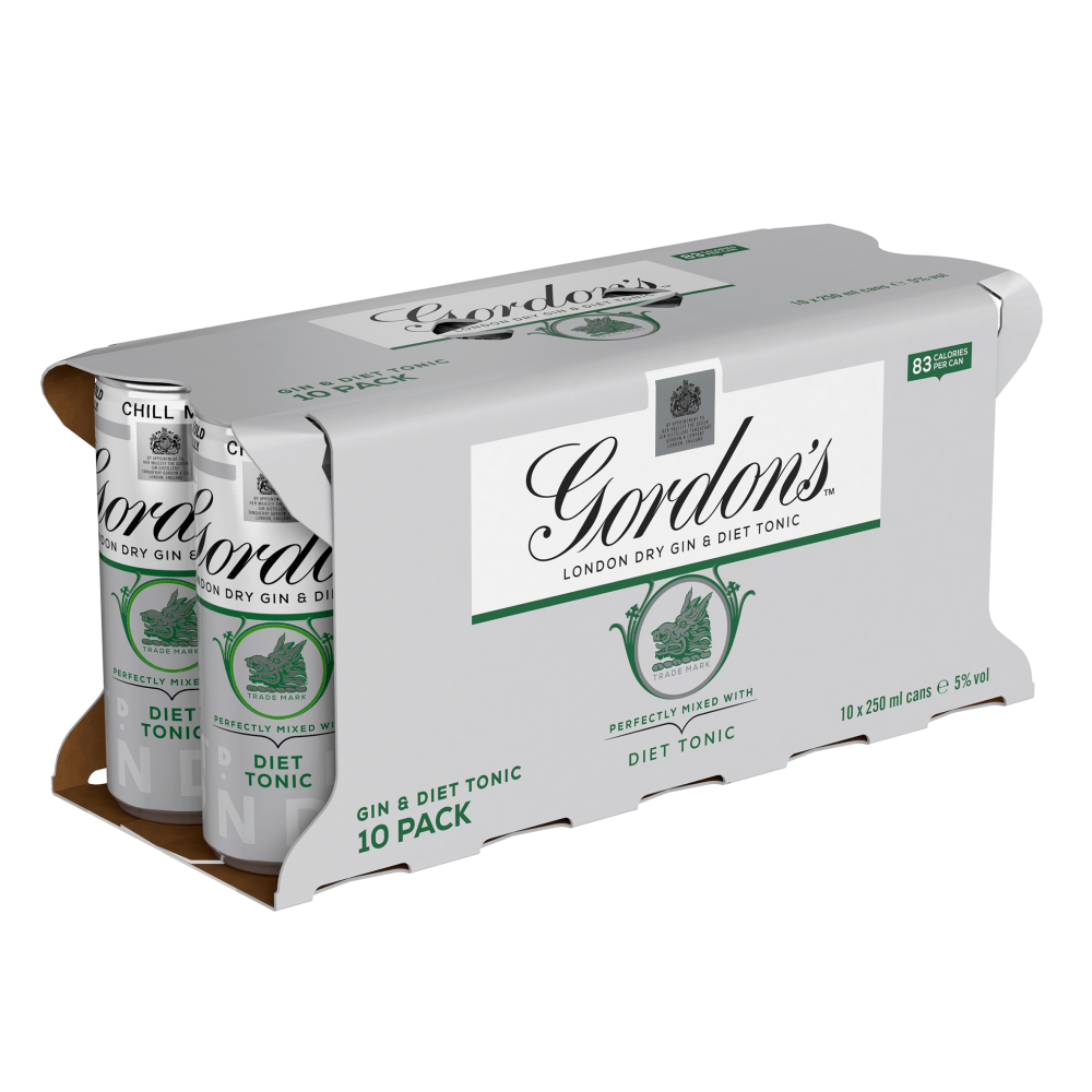 Gordon’s & Slimline Tonic 10x250ml Bargain Booze