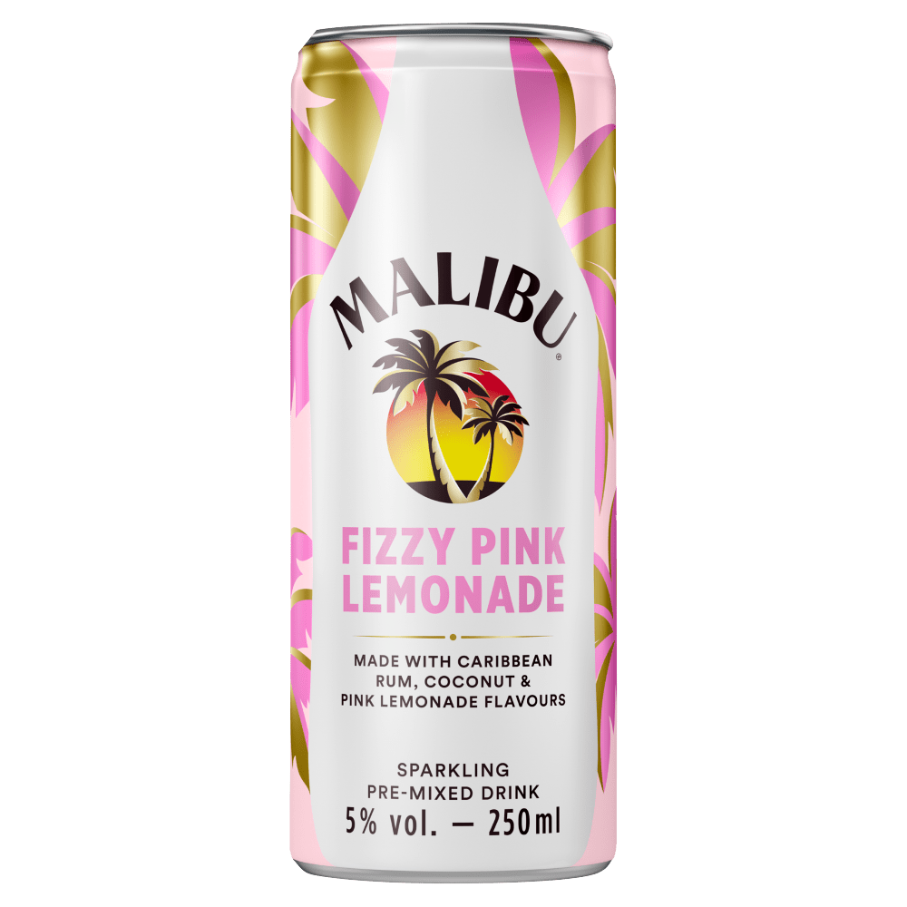 Malibu Fizzy Pink Lemonade 250ml