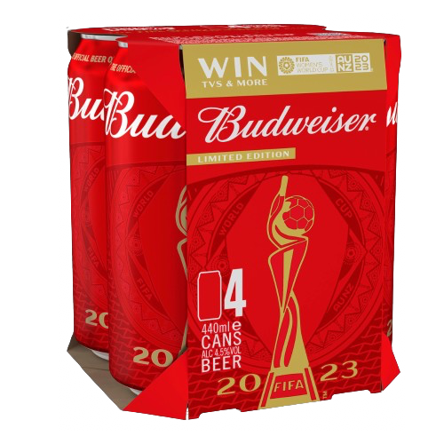 Budweiser 4x440ml Bargain Booze