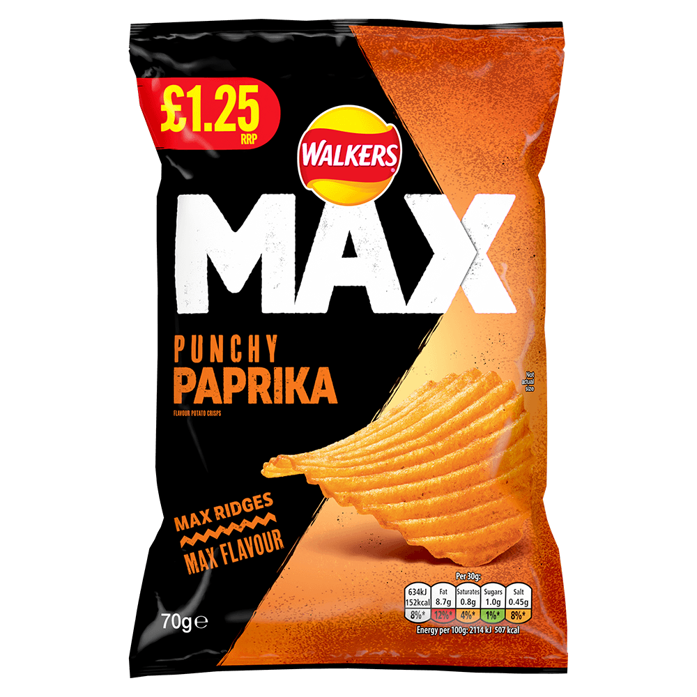 Walkers Max Paprika 70g