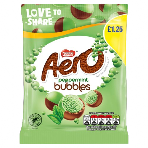 Aero Bubbles Peppermint Pouches 80g
