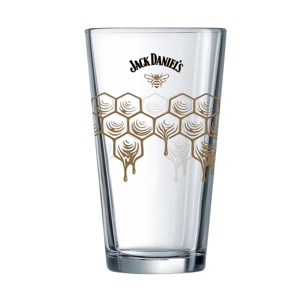 A transparent, empty glass tumbler with a smooth surface, set against a plain white background.