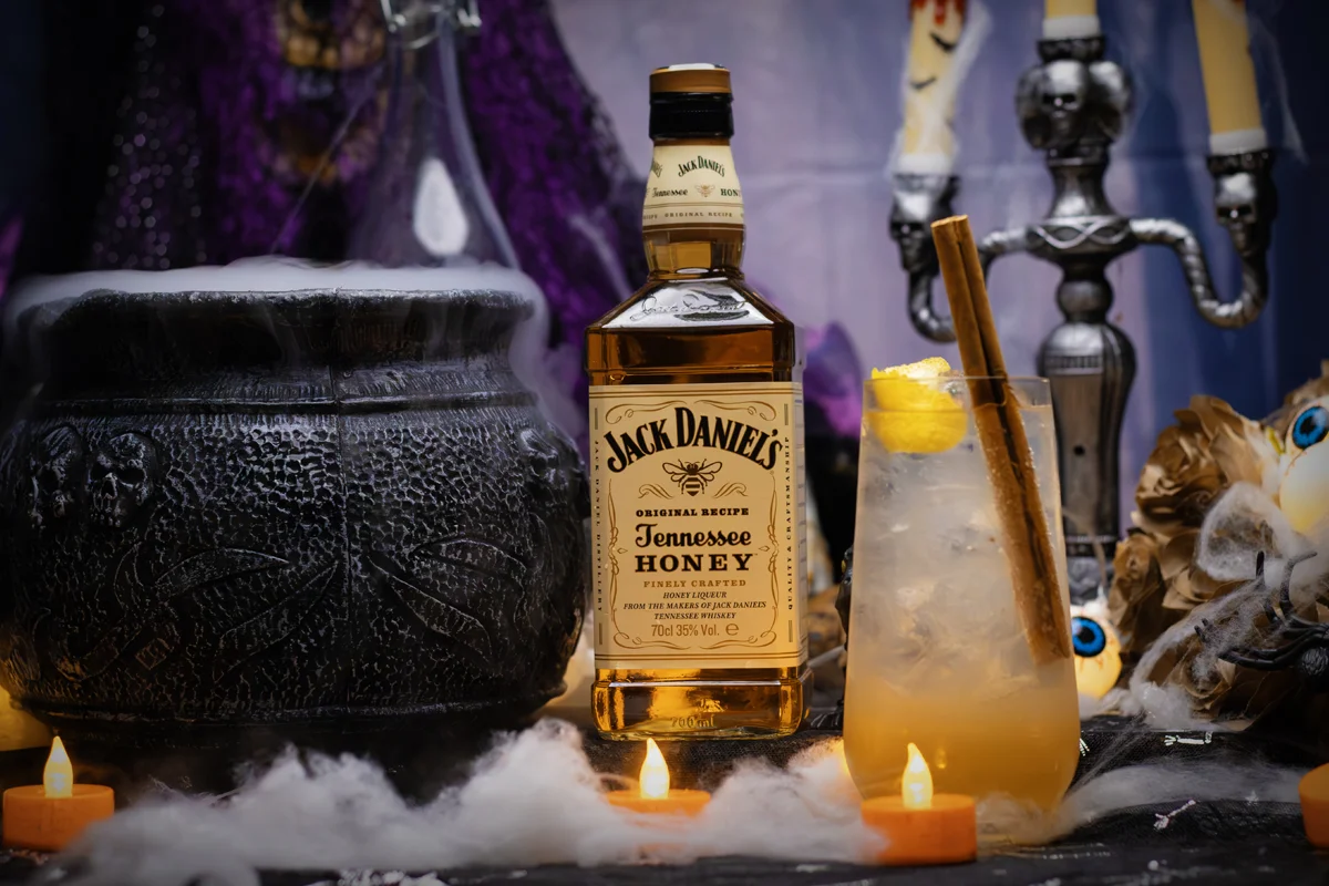 Bargain Booze cocktail of the month banner showcasing Halloween themed drinks specials