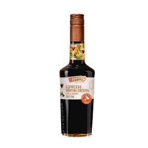 Bottle of Kuypers Espresso Martini cocktail, featuring a dark liquid and a copper-coloured cap.