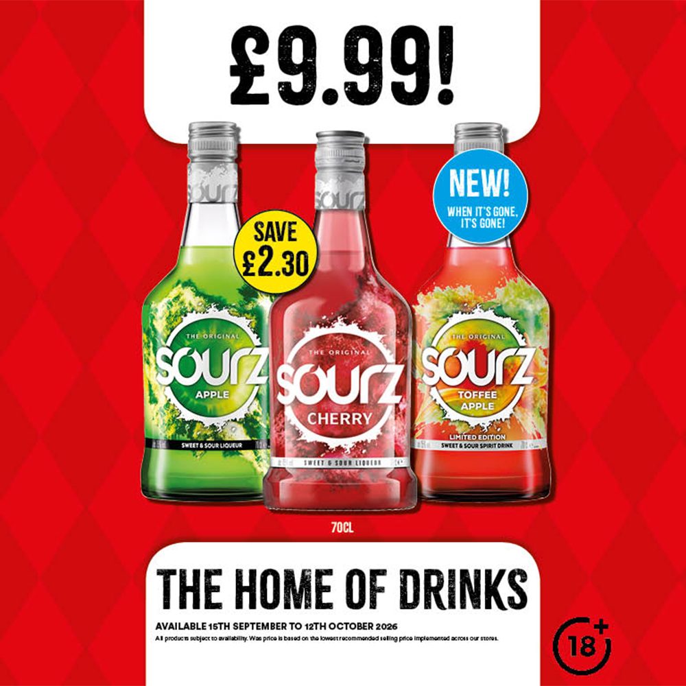 Sourz - £9.99 Each